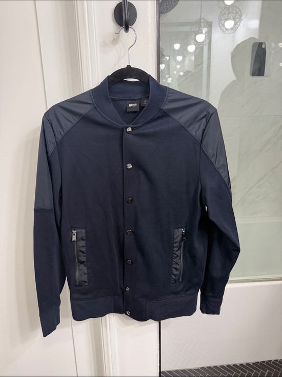 Boss Other - BOSS Navy and Midnight Blue Bomber Jacket